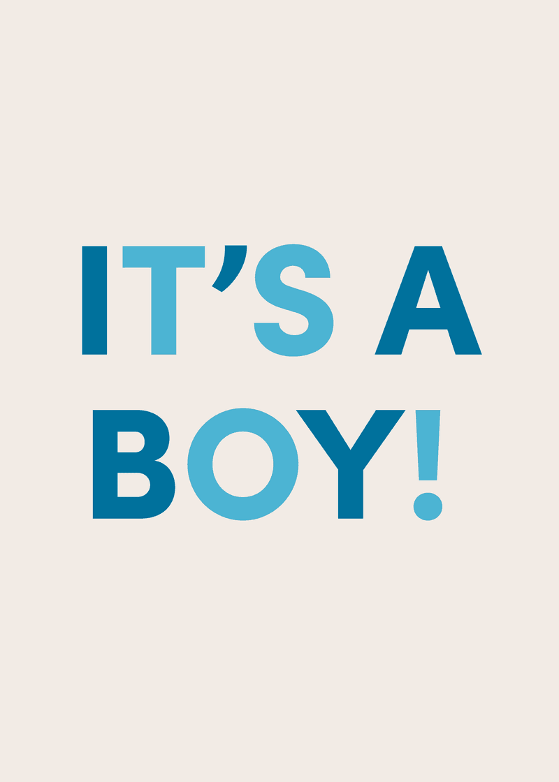 It's A Boy Greeting Card U7