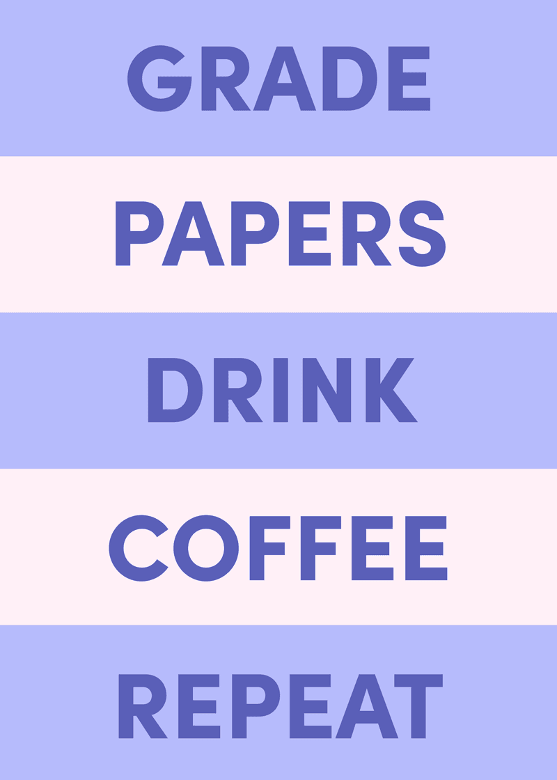 Grade Papers Greeting Card U5