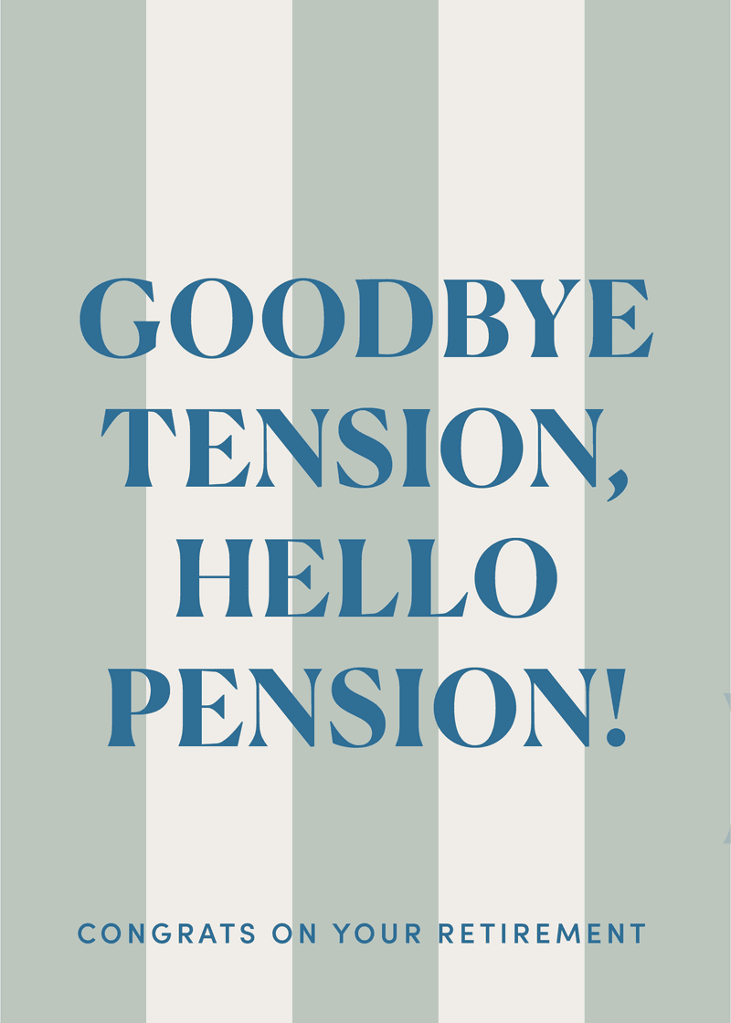 Hello Pension Greeting Card W8