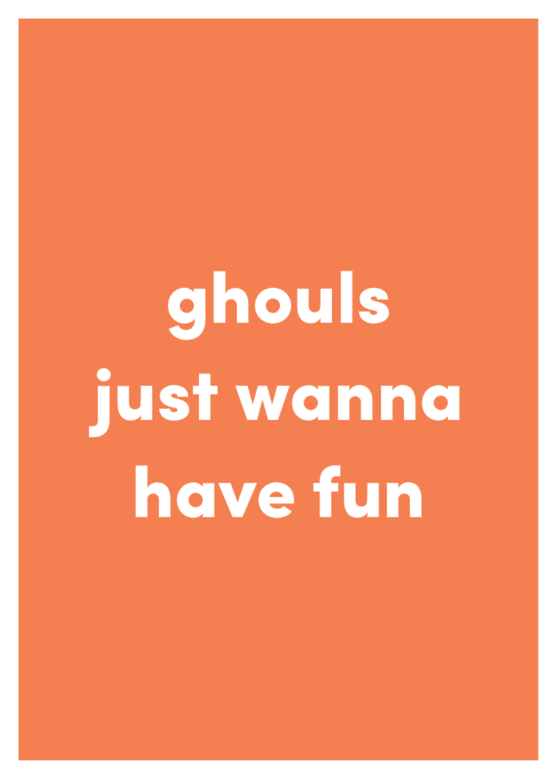 Ghouls Greeting Card X4