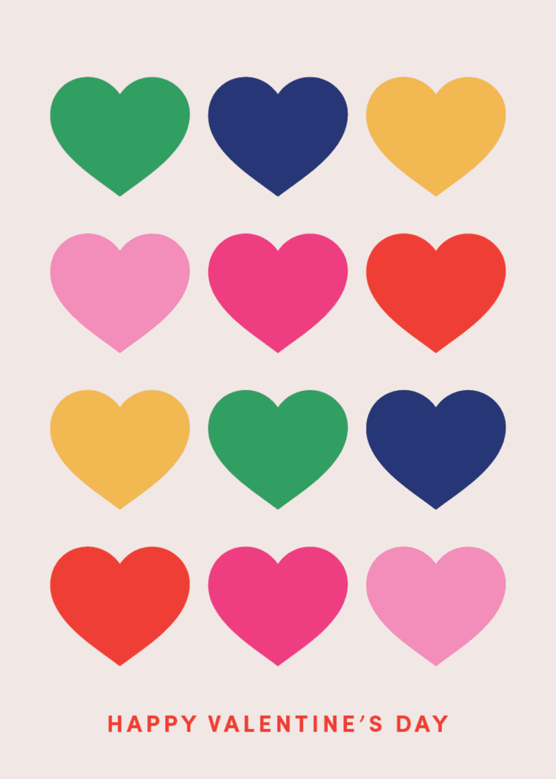 Hearts Greeting Card O9