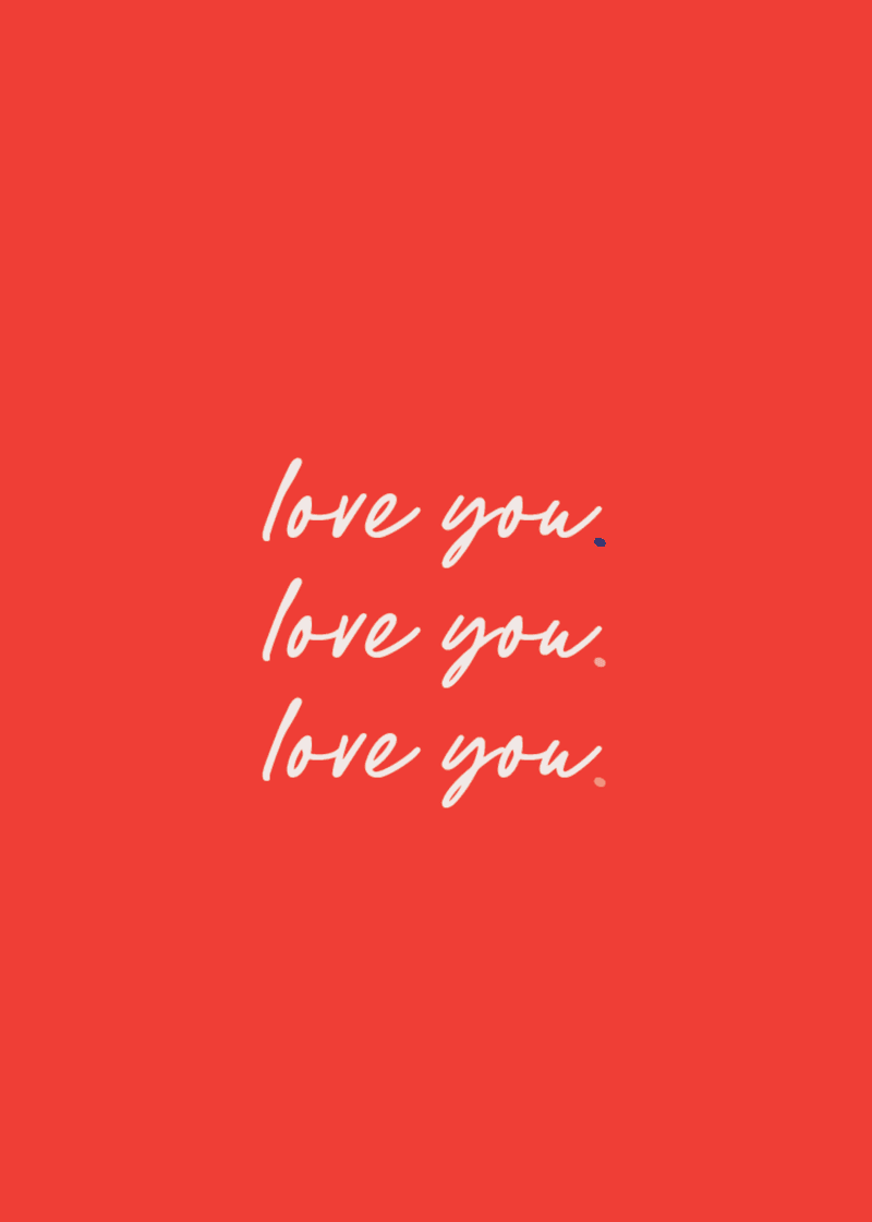 Love You Greeting Card V2