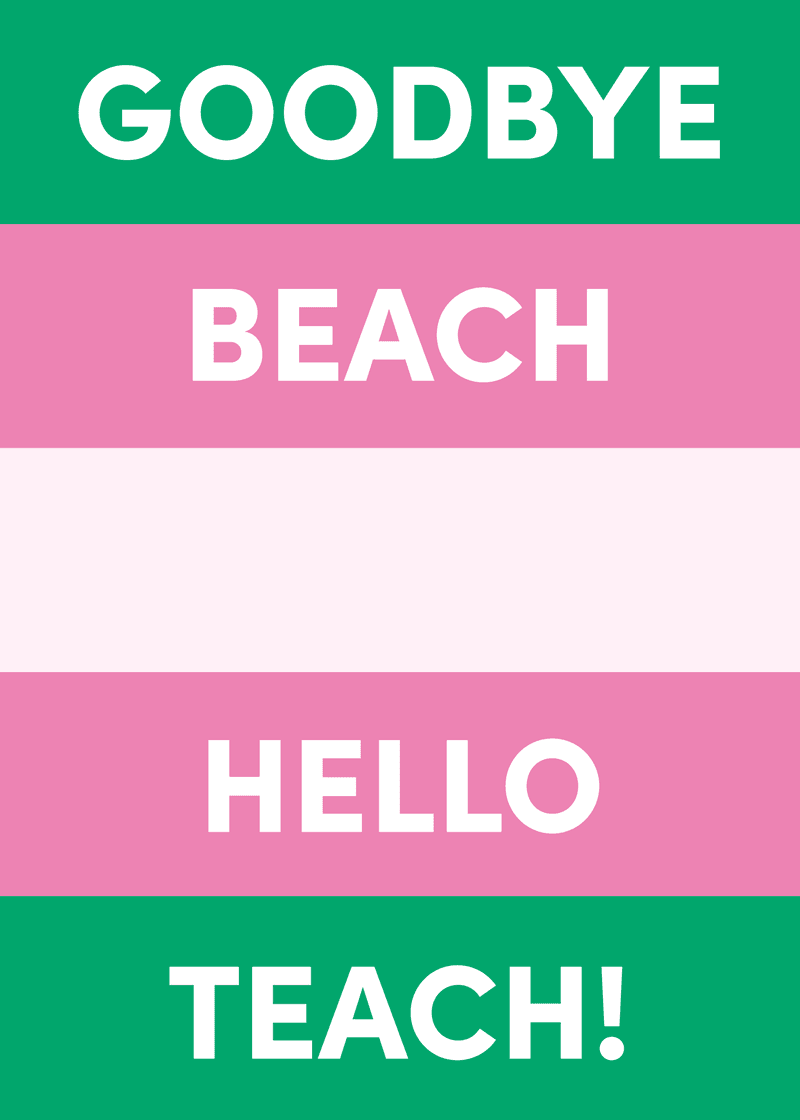 Hello Teach Greeting Card K1