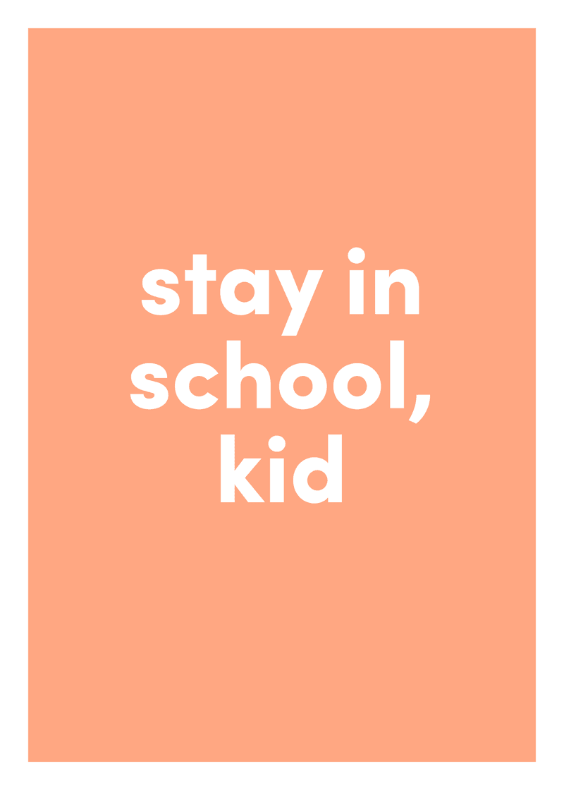 Stay in School Greeting Card M2