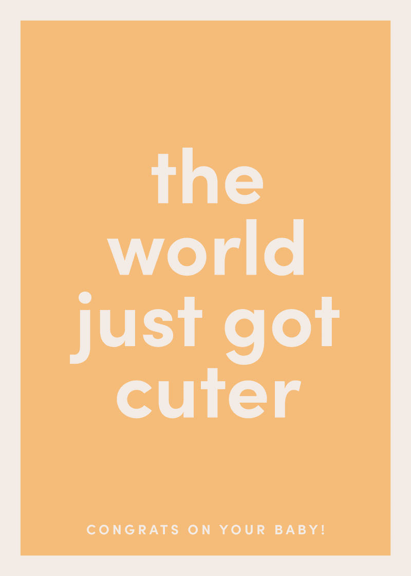 World Just Got Cuter Greeting Card Q4