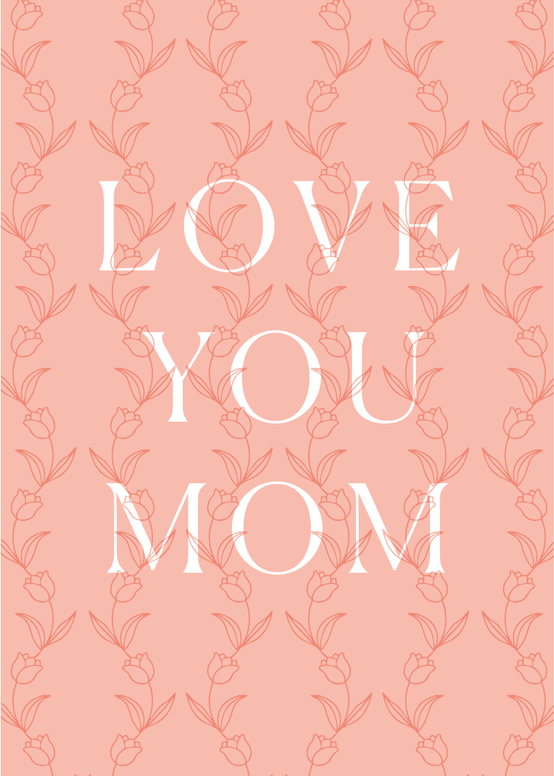 Love You Mom Greeting Card O3