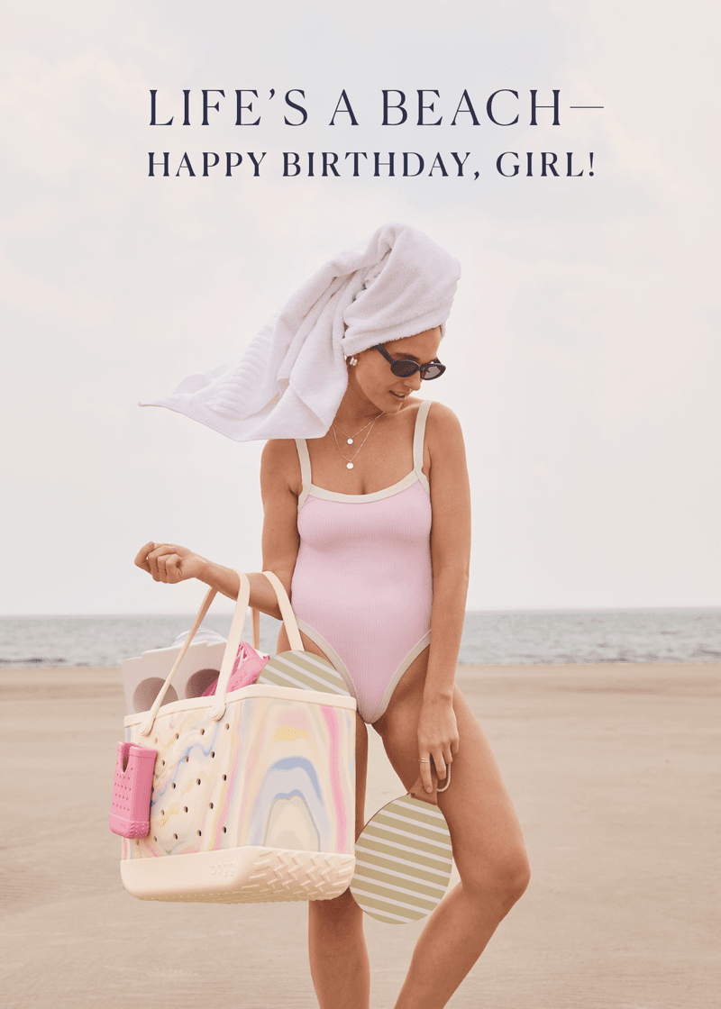 Happy Birthday Beach Greeting Card M5