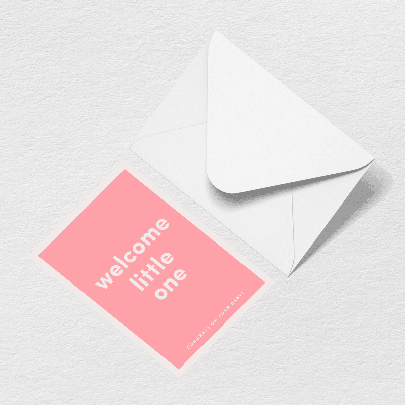 Welcome Little One Greeting Card A5