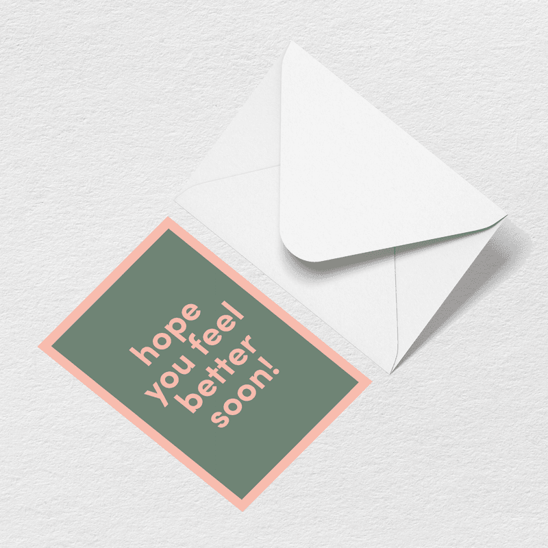 Feel Better Soon Greeting Card H7