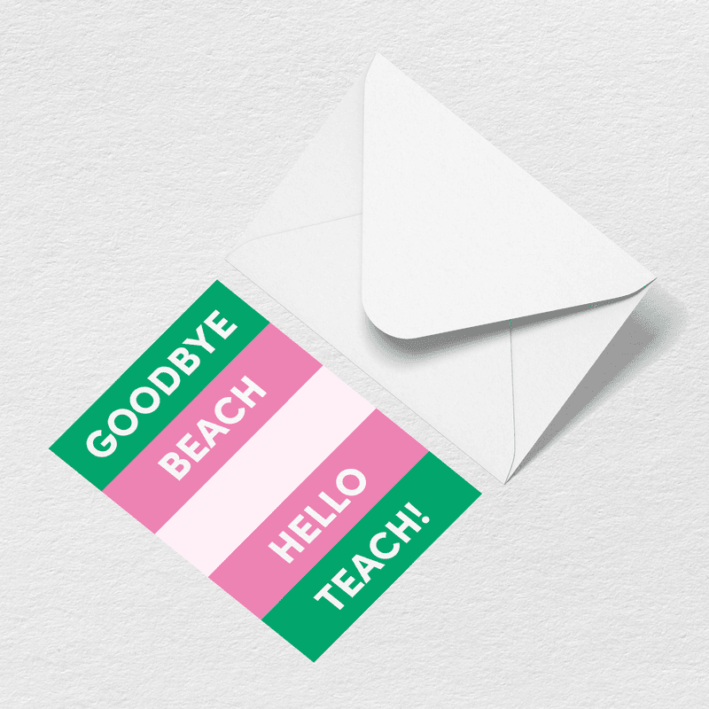 Hello Teach Greeting Card K1