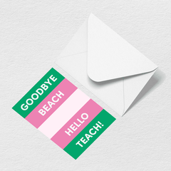 Hello Teach Greeting Card K1