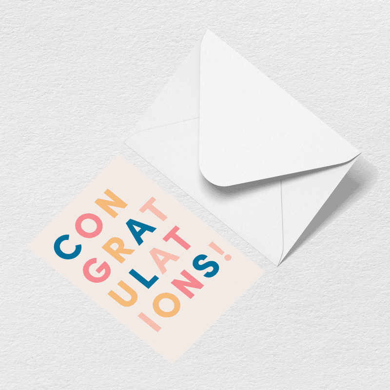 Bogg Congratulations Greeting Card A4