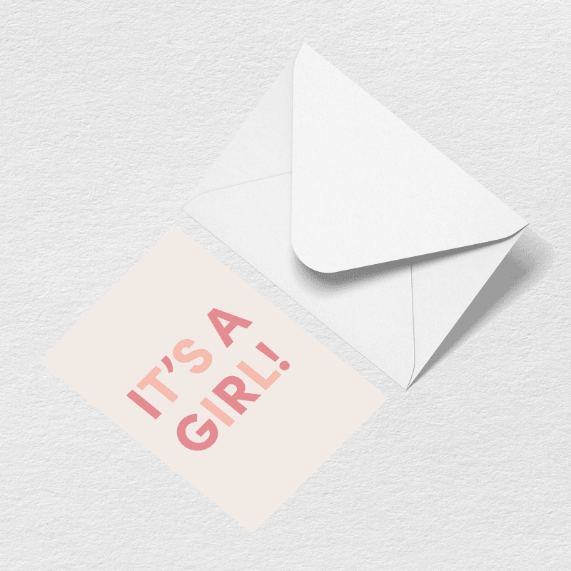 It's A Girl Greeting Card P8