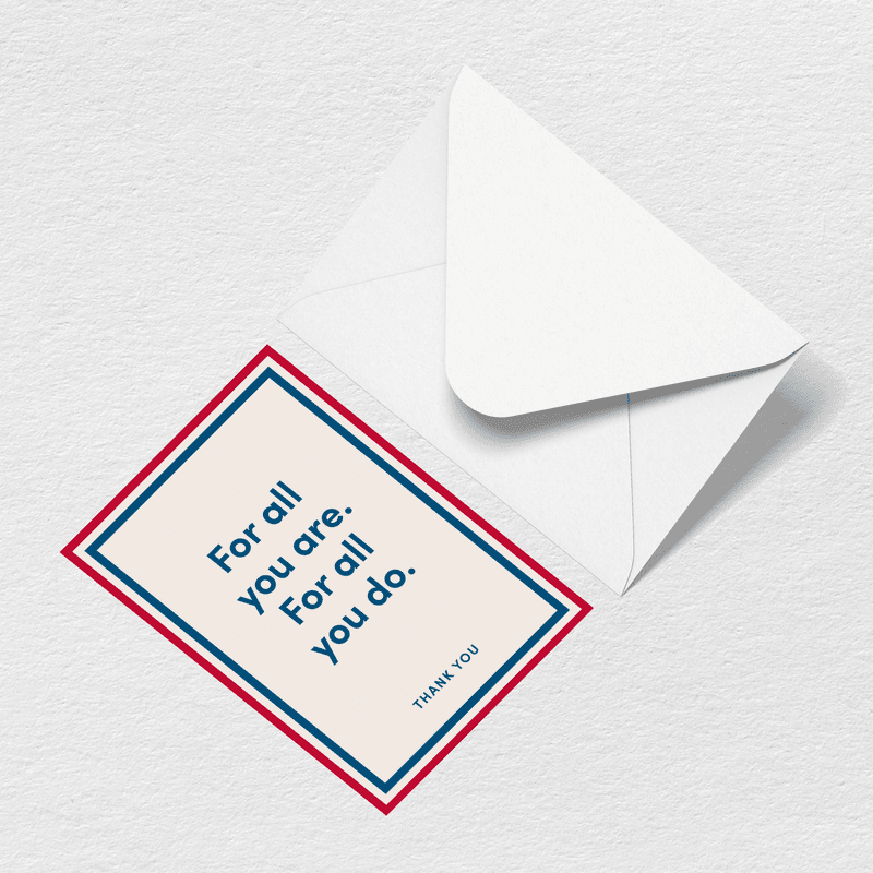 Thank You For All You Do Greeting Card G7