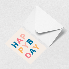 Happy Birthday Letters Greeting Card L8