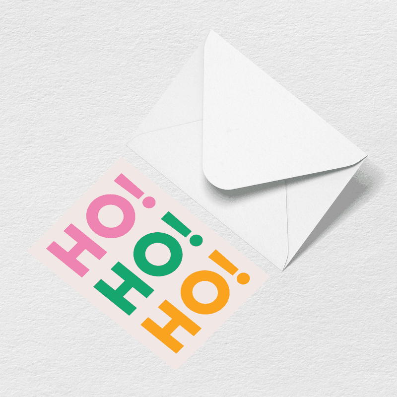 Ho Ho Ho Greeting Card K8