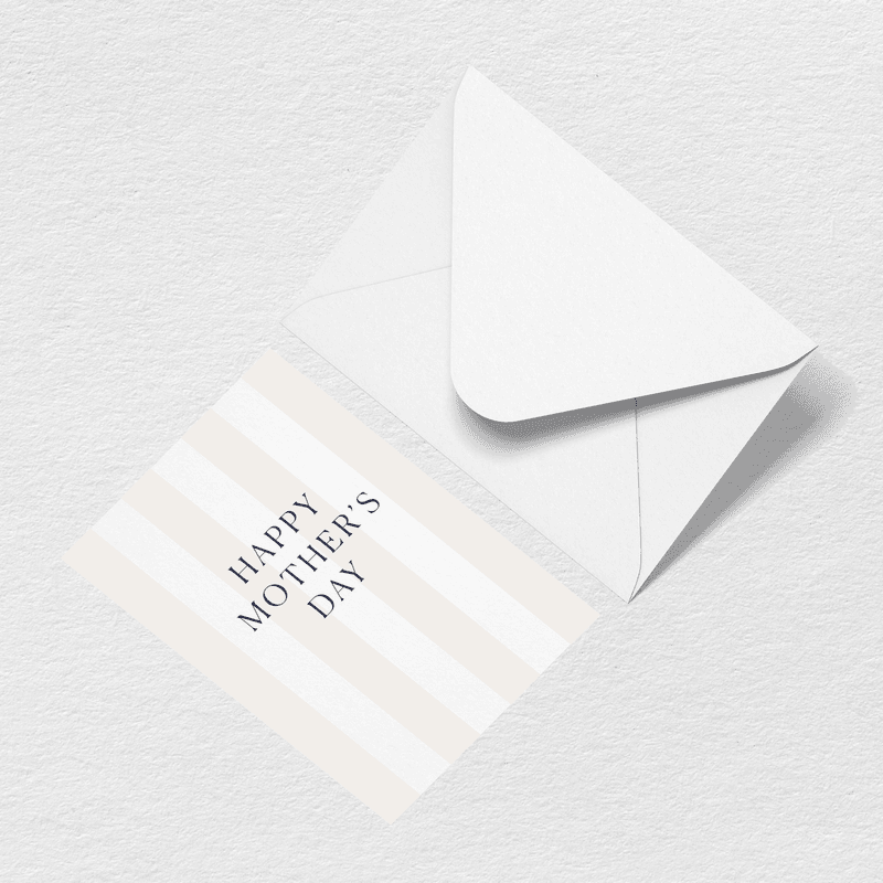 Mother's Day Stripes Greeting Card O2