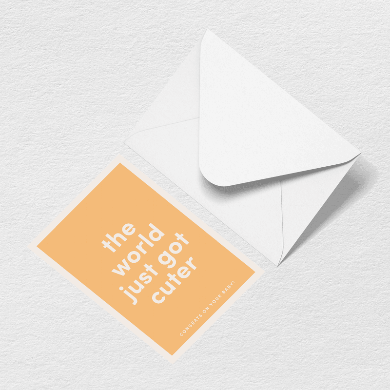 World Just Got Cuter Greeting Card Q4
