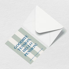 Hello Pension Greeting Card W8
