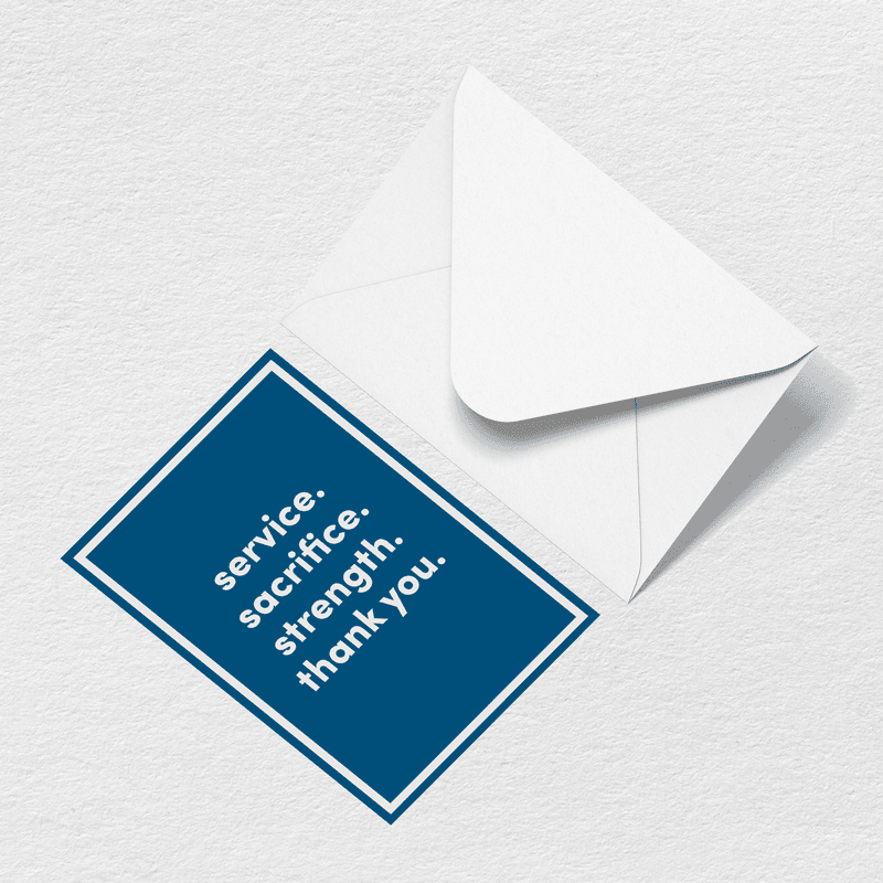 Thank You For Your Sacrifice Greeting Card P8